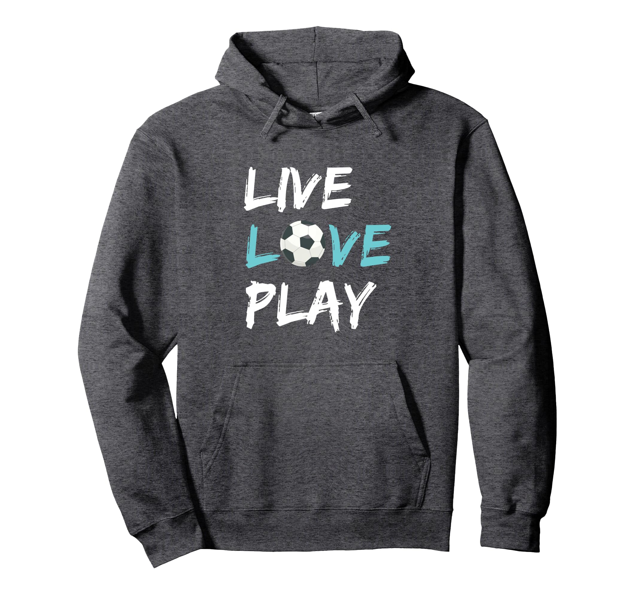 Soccer Live Love Play Hoodie - Aesthetic Graphic Unisex