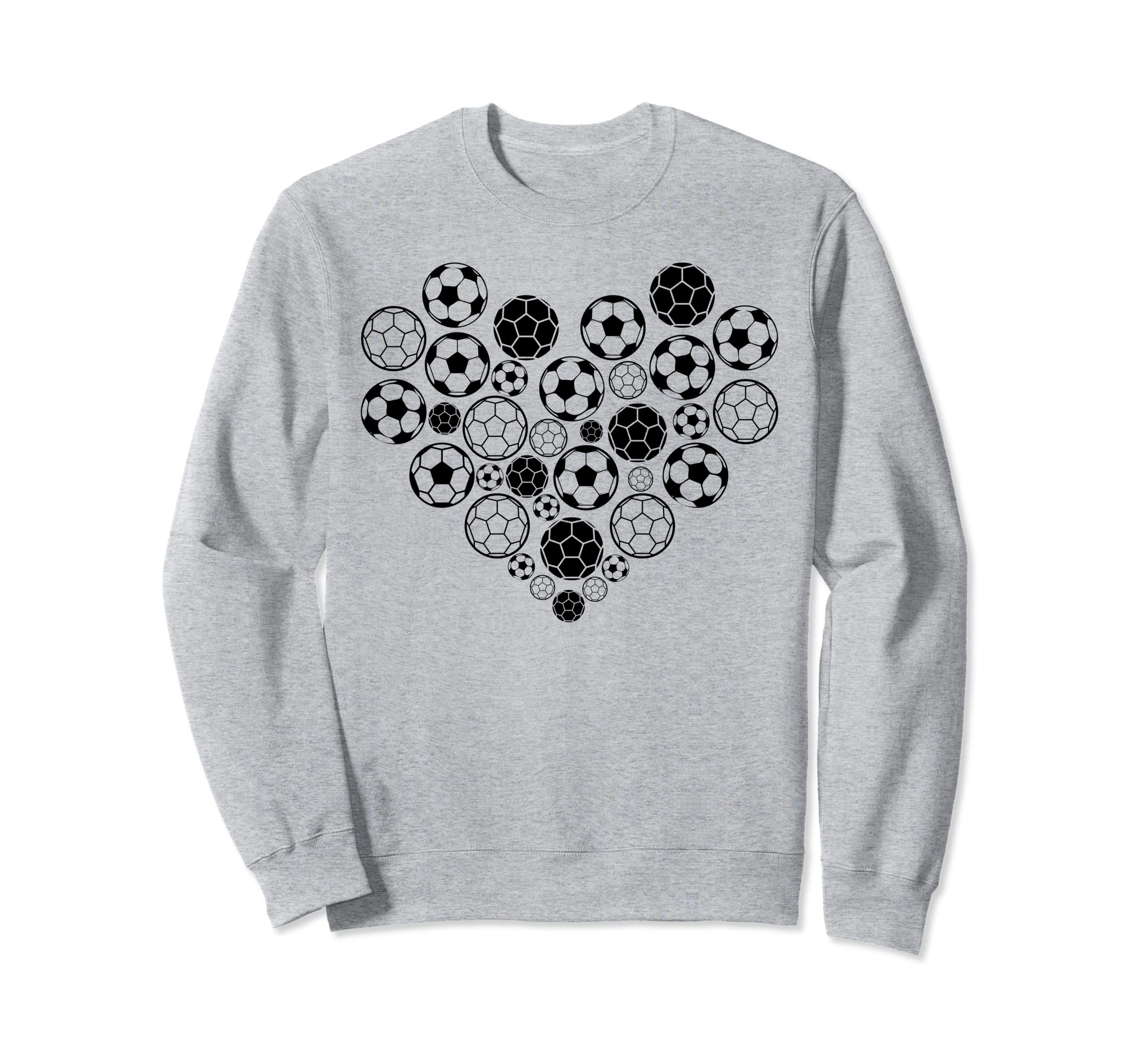 Soccer Heart Soccer Player Soccer Sweatshirt - Minimalist Print for Adults