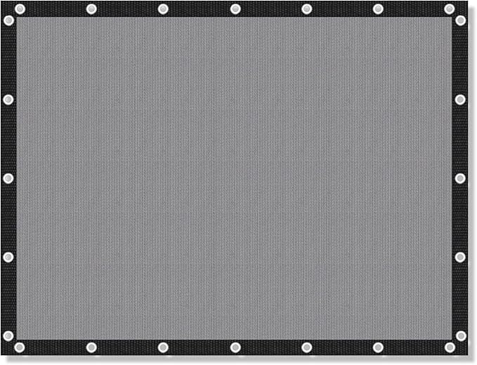 VICLLAX Shade Fabric Sun Shade Cloth with Every 2 FT Grommets for Patio Garden Pergola Cover Canopy 20x24 FT, Light Grey