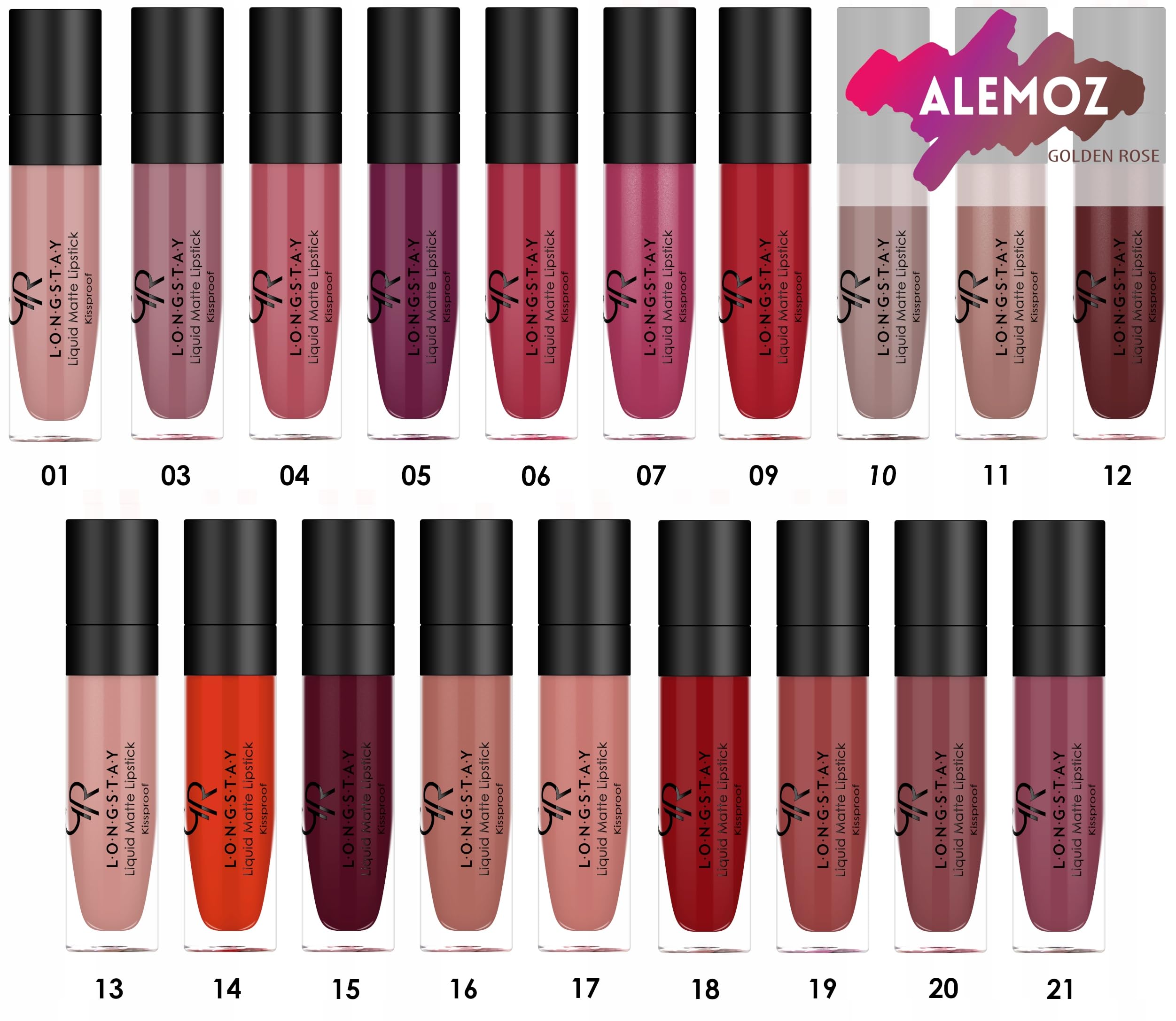 Golden Rose Liping My Matte Liquid Lipstick No:13 - Long-Lasting Matte Finish Lip Color