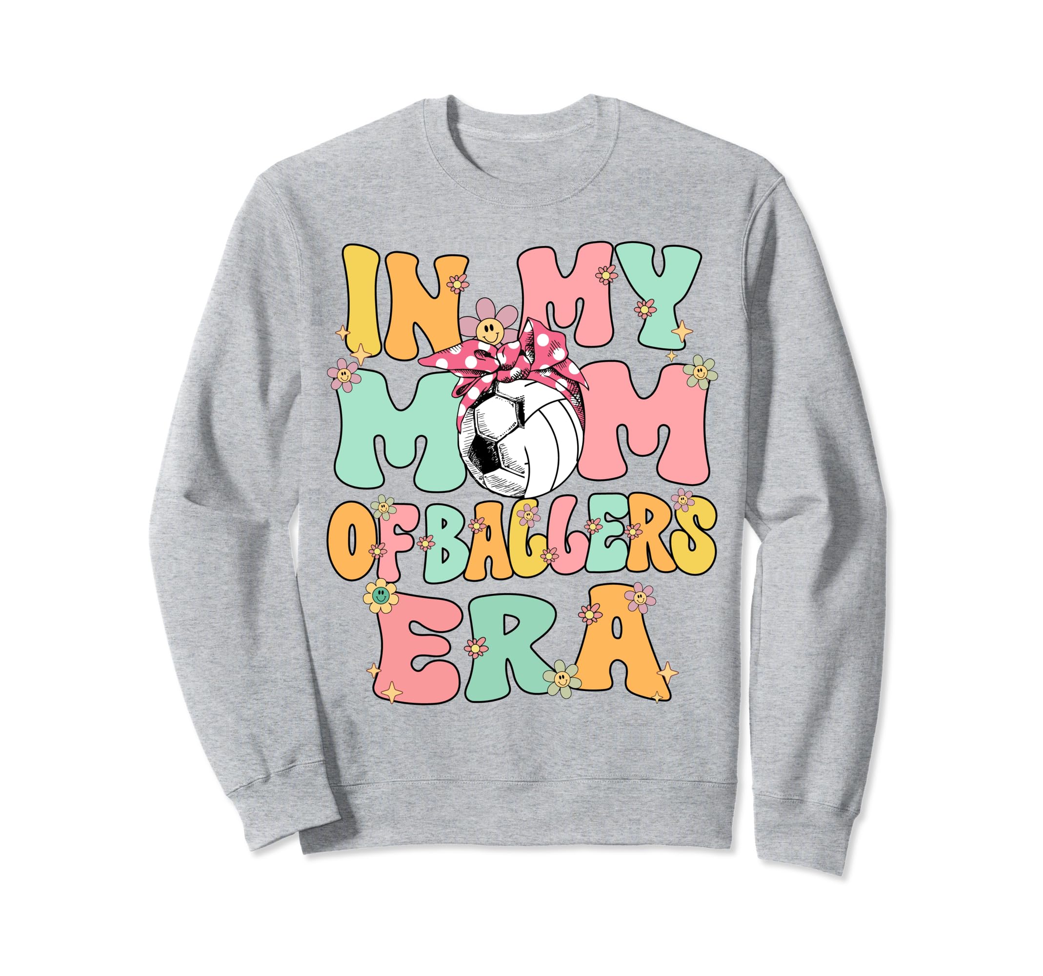 My Mom Ballers Era Groovy Volleyball Sweatshirt - Aesthetic Graphic Unisex