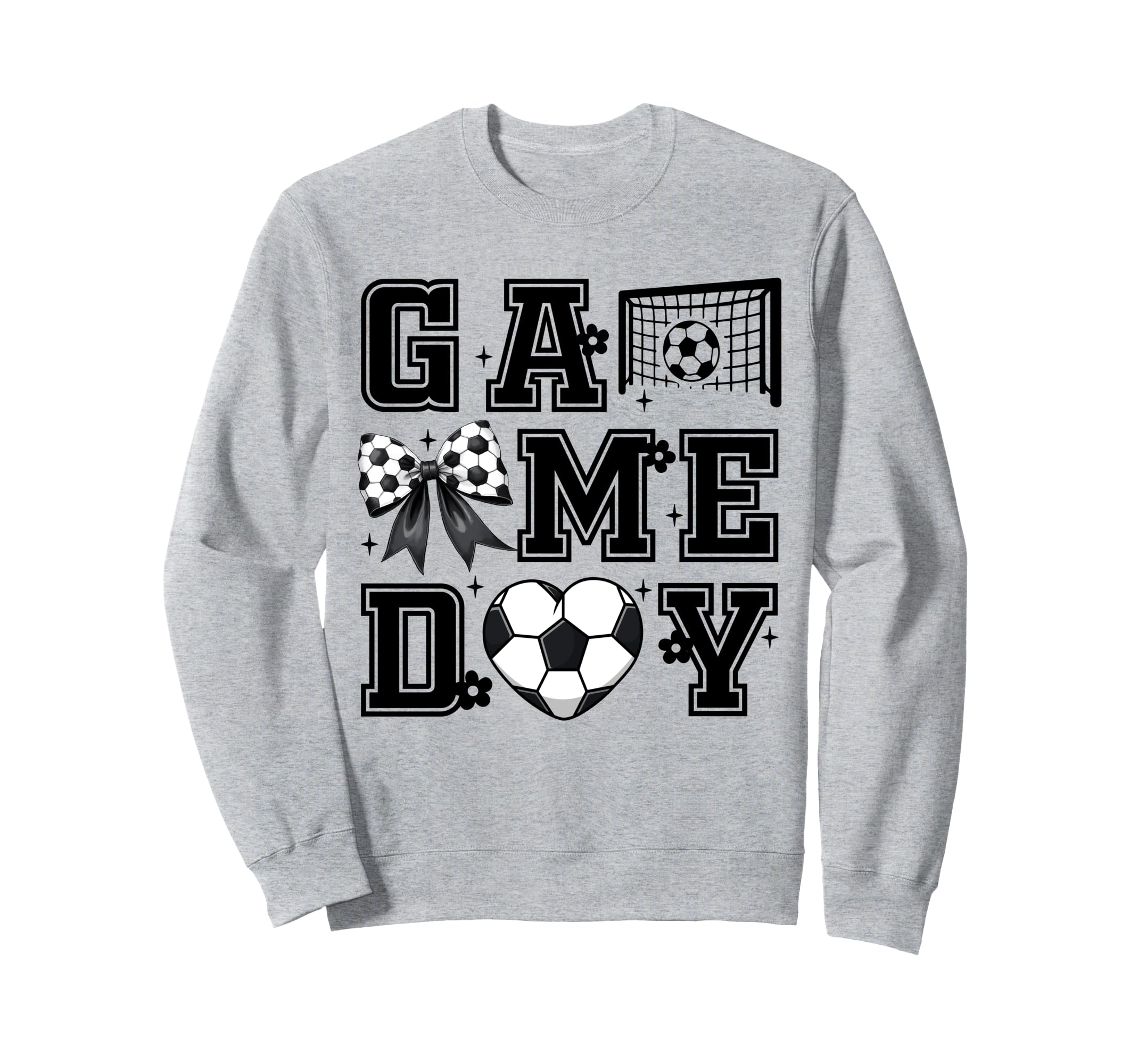 Soccer Game Day Coquette Bow Sweatshirt - Casual Everyday Wear for Adults