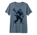 Bigfoot Lacrosse Sasquatch Lax Tri Blend T-Shirt - Graphic Print Men Women