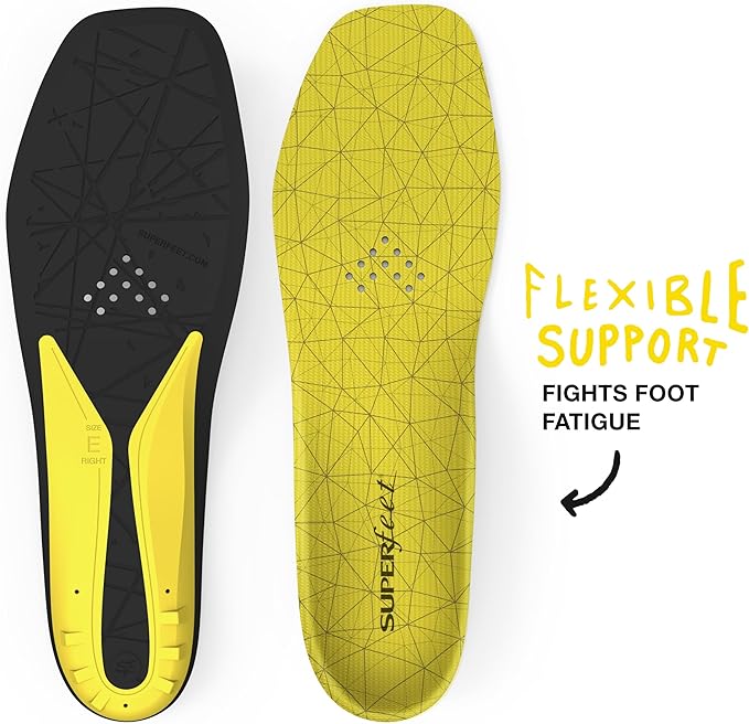 Superfeet Hockey Cushion Insoles - Foam Shoe Inserts for Skates - Professional Grade - Junior Skate Size 1-2
