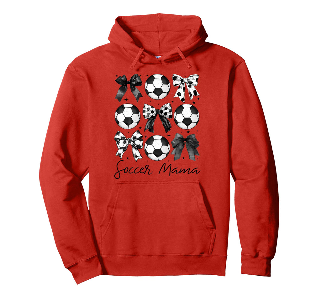 Soccer Mama Coquette Bow Soccer Mom Hoodie - Minimalist Print Unisex