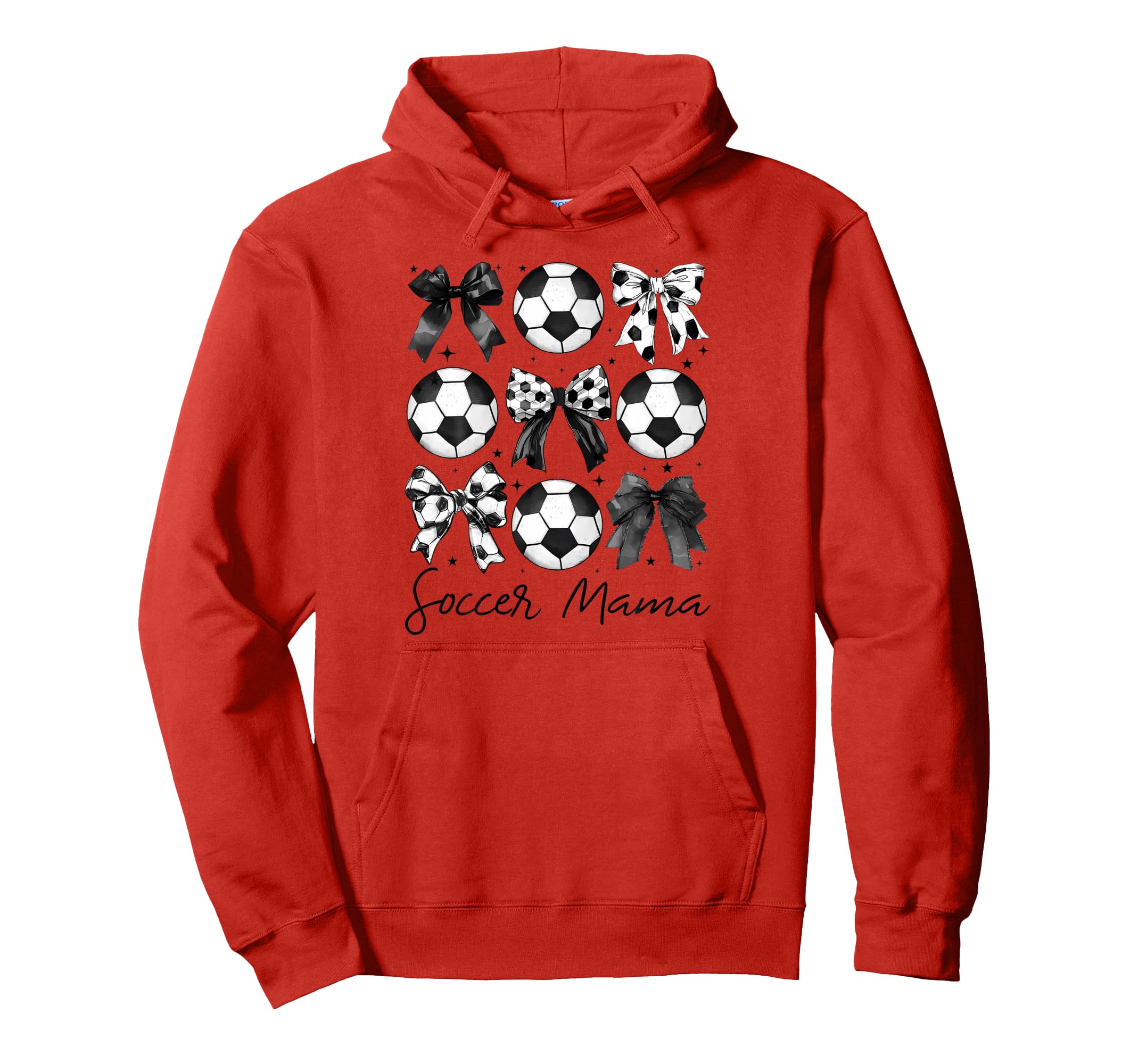 Soccer Mama Coquette Bow Soccer Mom Hoodie - Minimalist Print Unisex