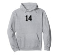 Number 14 80S 90S Soccer Team Jersey Hoodie - Streetwear Style Unisex
