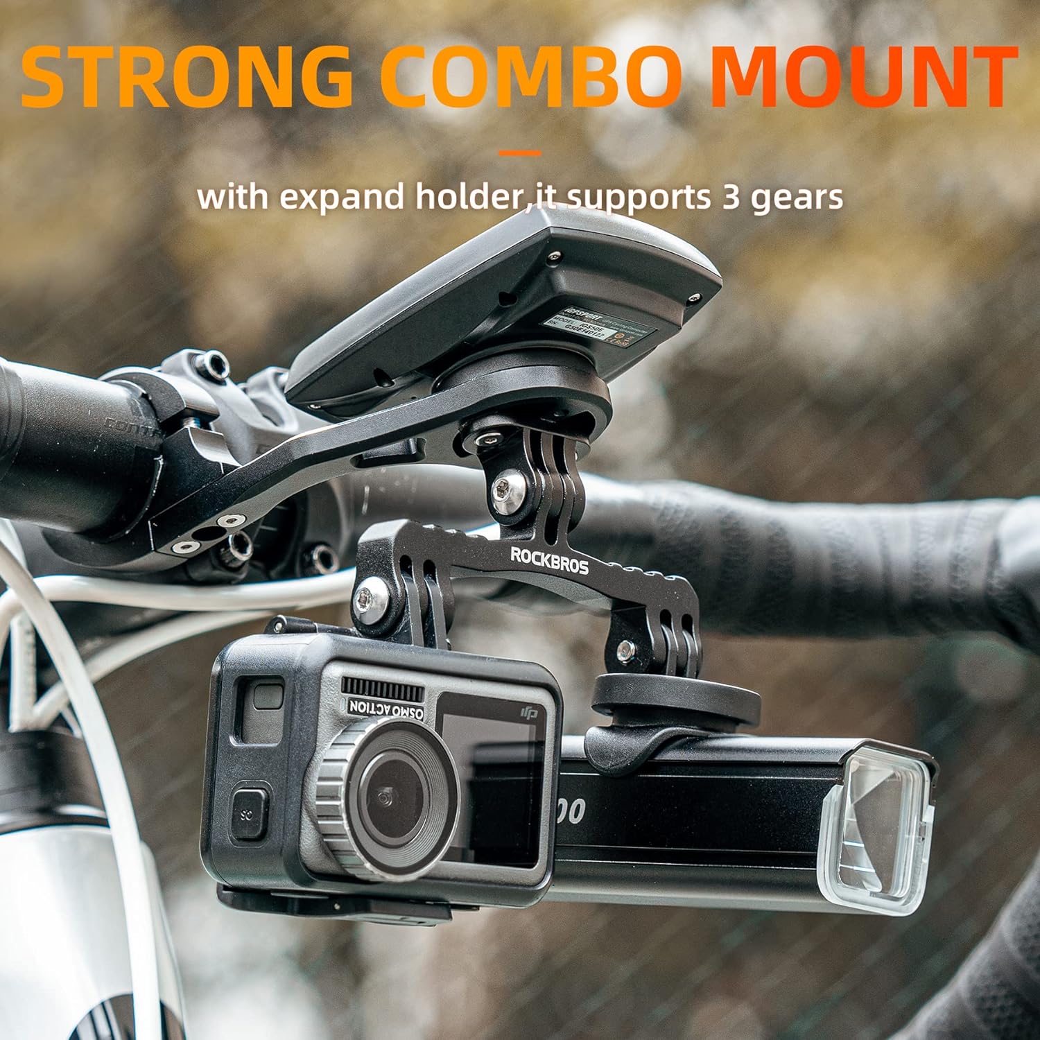 ROCKBROS Out Front Bike Mount Cycling Computer Mount Bike Handlebar 1.25''/ 31.8mm