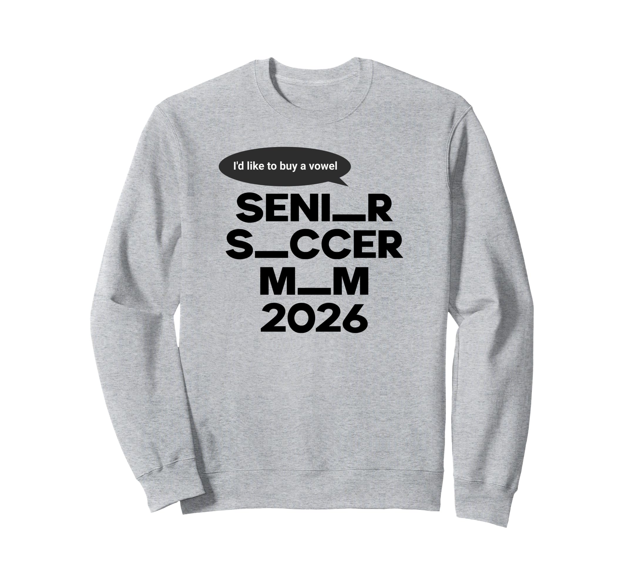 Funny Soccer Senior Mom 2026 Sweatshirt - Casual Everyday Wear Unisex