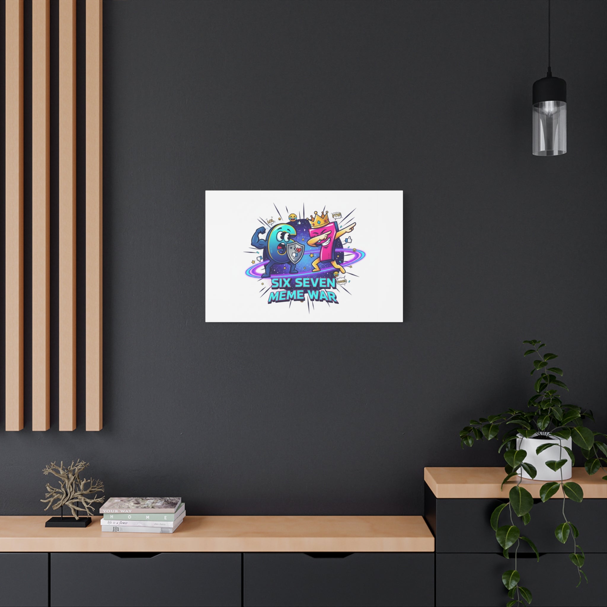 Six Seven Meme War Canvas | Legendary Internet Battle Art, Viral Culture Wall Decor