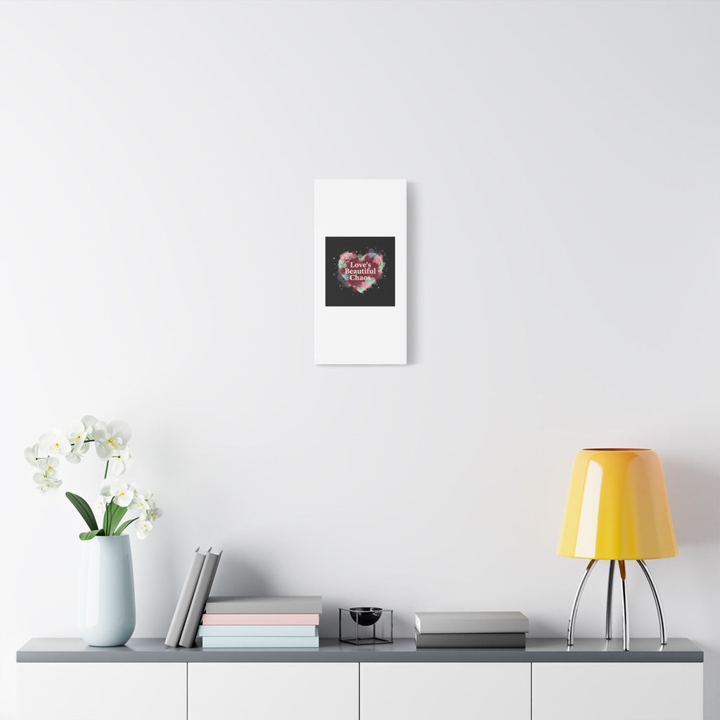 Love's Beautiful Chaos Canvas Print | Soft Grunge Hearts, Distressed Heart Art