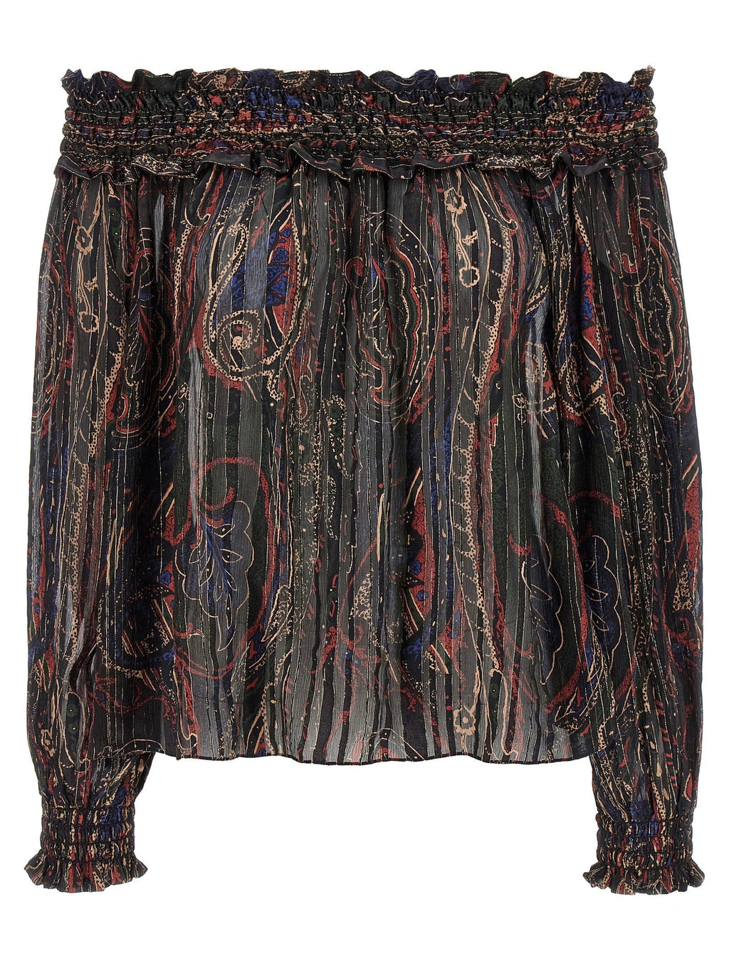 Saint Laurent Women Smock Stitch Blouse