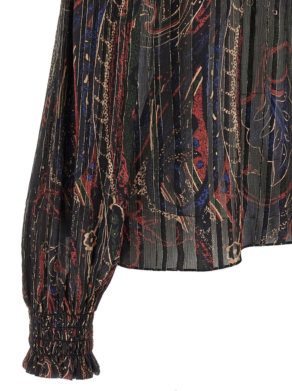 Saint Laurent Women Smock Stitch Blouse