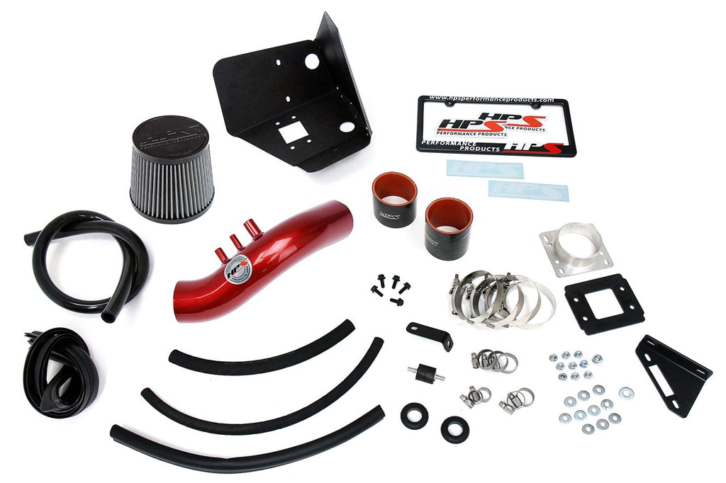 HPS Shortram Air Intake Kit 1989-1995 Toyota 4Runner 3.0L V6, Includes Heat Shield, Red