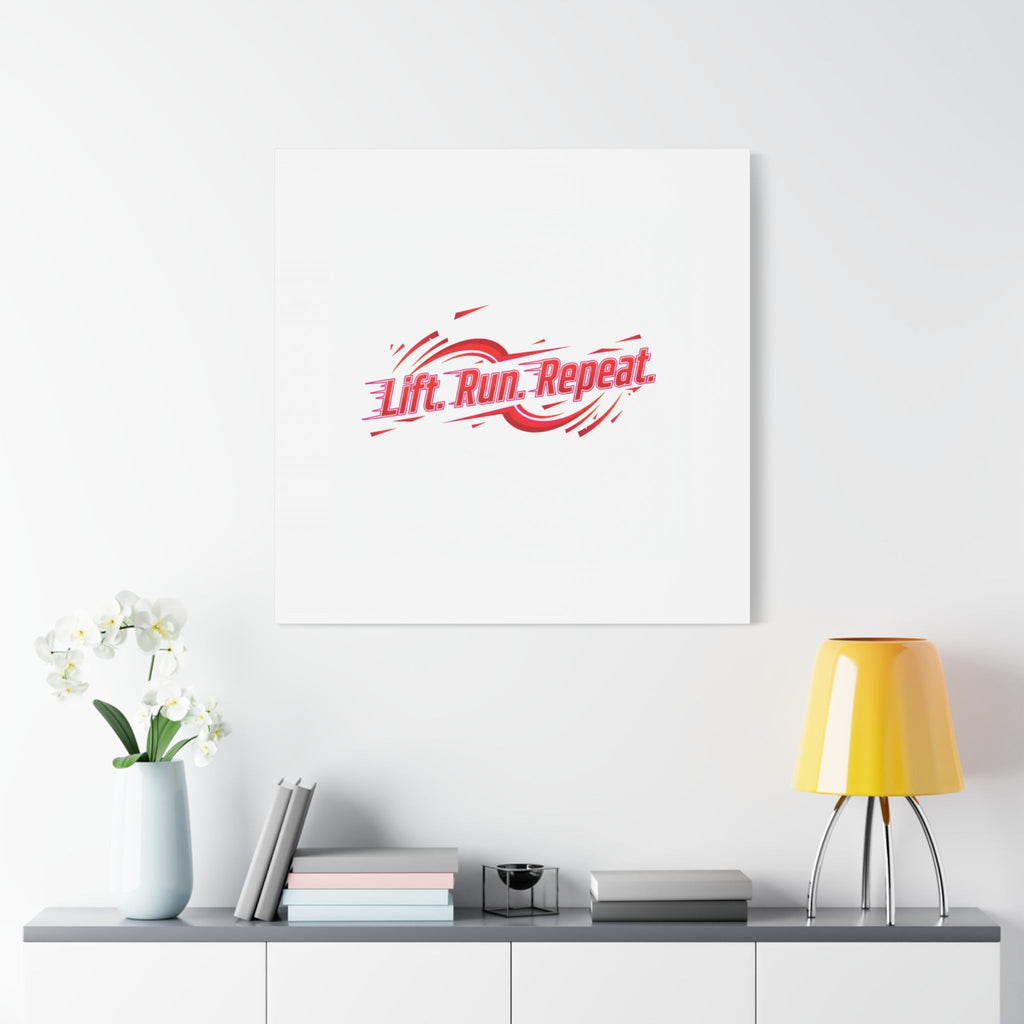 Lift Run Repeat Canvas | Fitness Wall Art, Gym Motivation