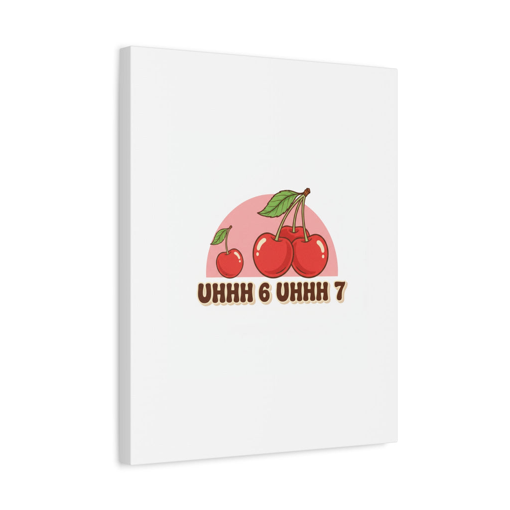 Six Severn Cherry Retro Graphic Canvas | kawaii fruit print, vintage cherry design