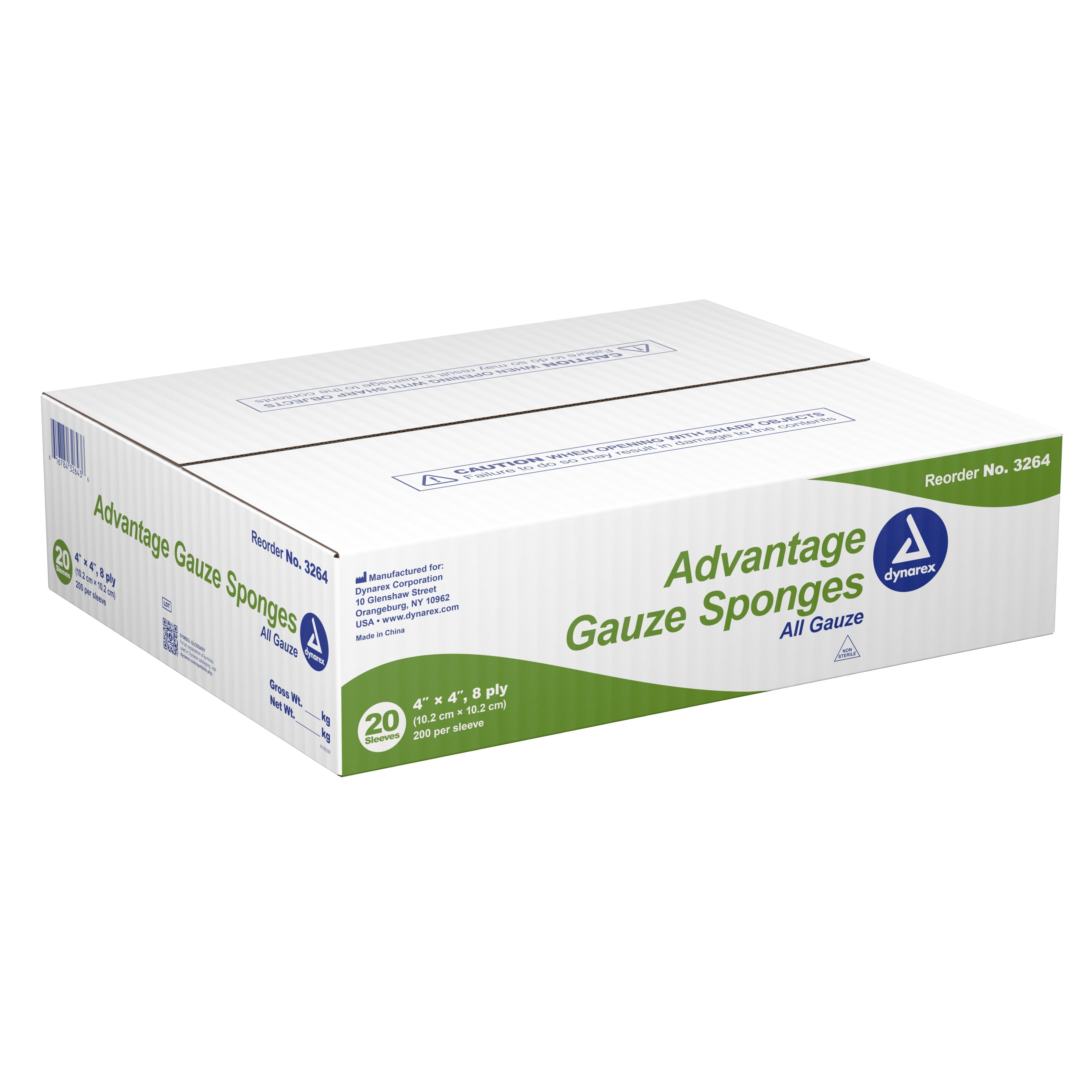 Advantage Gauze Sponge, 4 x 4 Inch, 8-Ply 3264