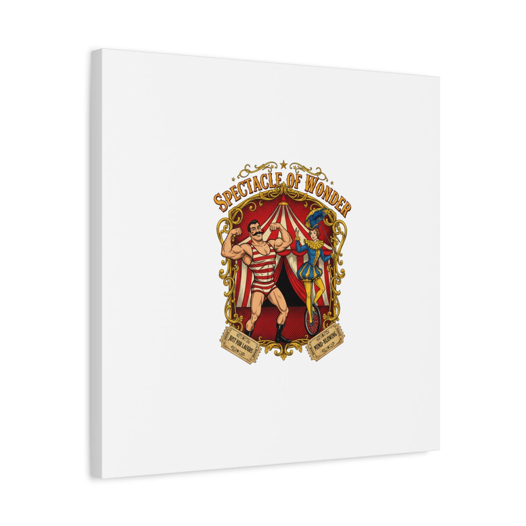 Spectacle of Wonder Circus Art Print, Canvas | Vintage Carnival Design