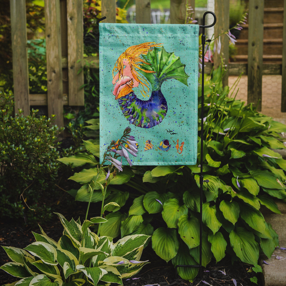 Blonde Mermaid on Teal Garden Flag Mailbox Decorative Yard Banner Outside Patio Artwork for Flower Beds, Garden Size, Multicolor
