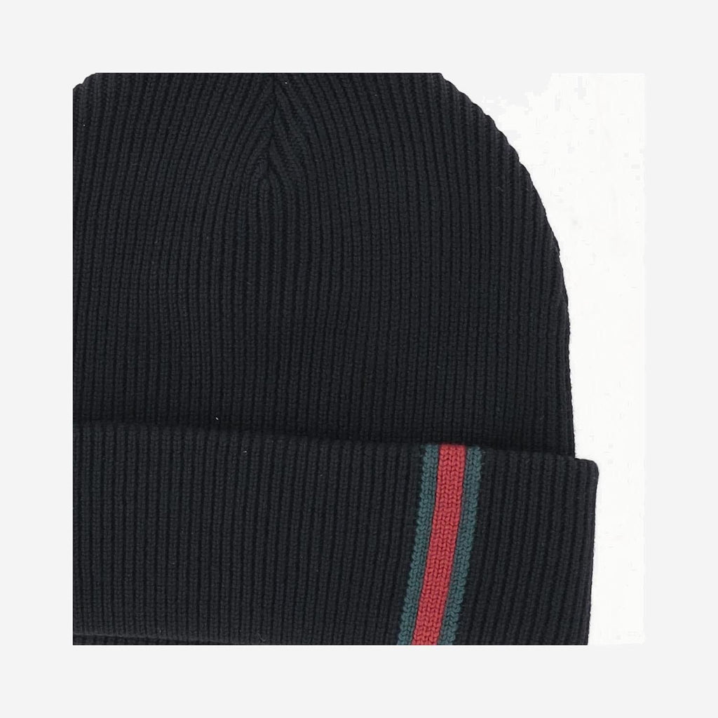 GUCCI Web Detail Wool Beanie for Men