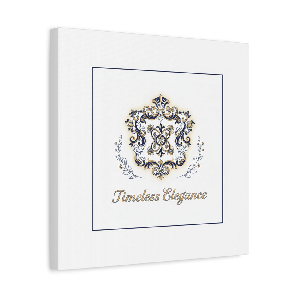 Ornate Brooch Emblem Canvas | Vintage Formalwear Accents, Baroque Print