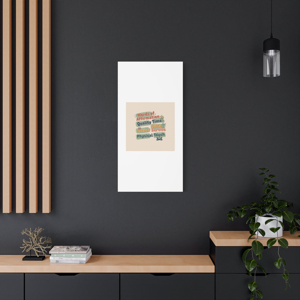 Love Languages List Matte Canvas Wall Art | love language meme, relationship humor