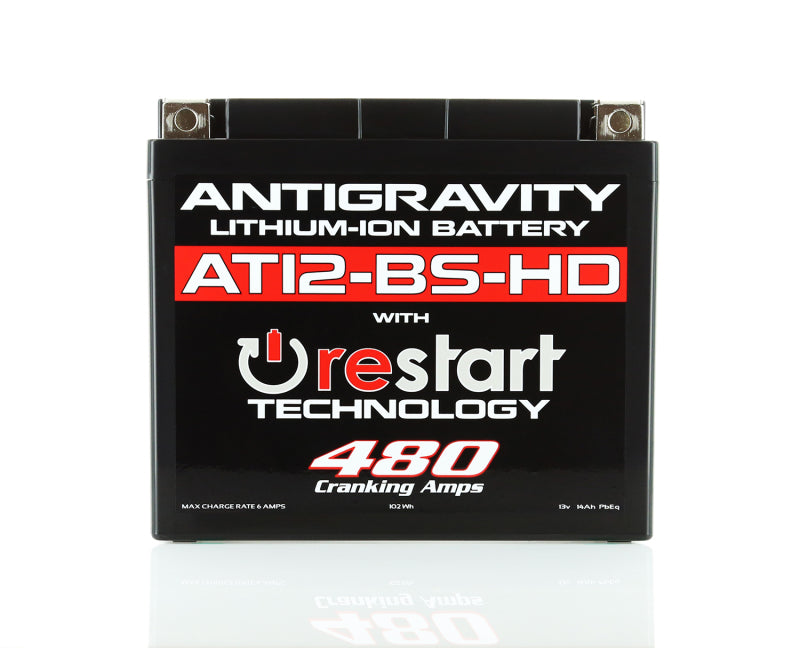 Antigravity Batteries Antigravity YT12-BS High Power Lithium Battery w/Re-Start AG-AT12BS-HD-RS