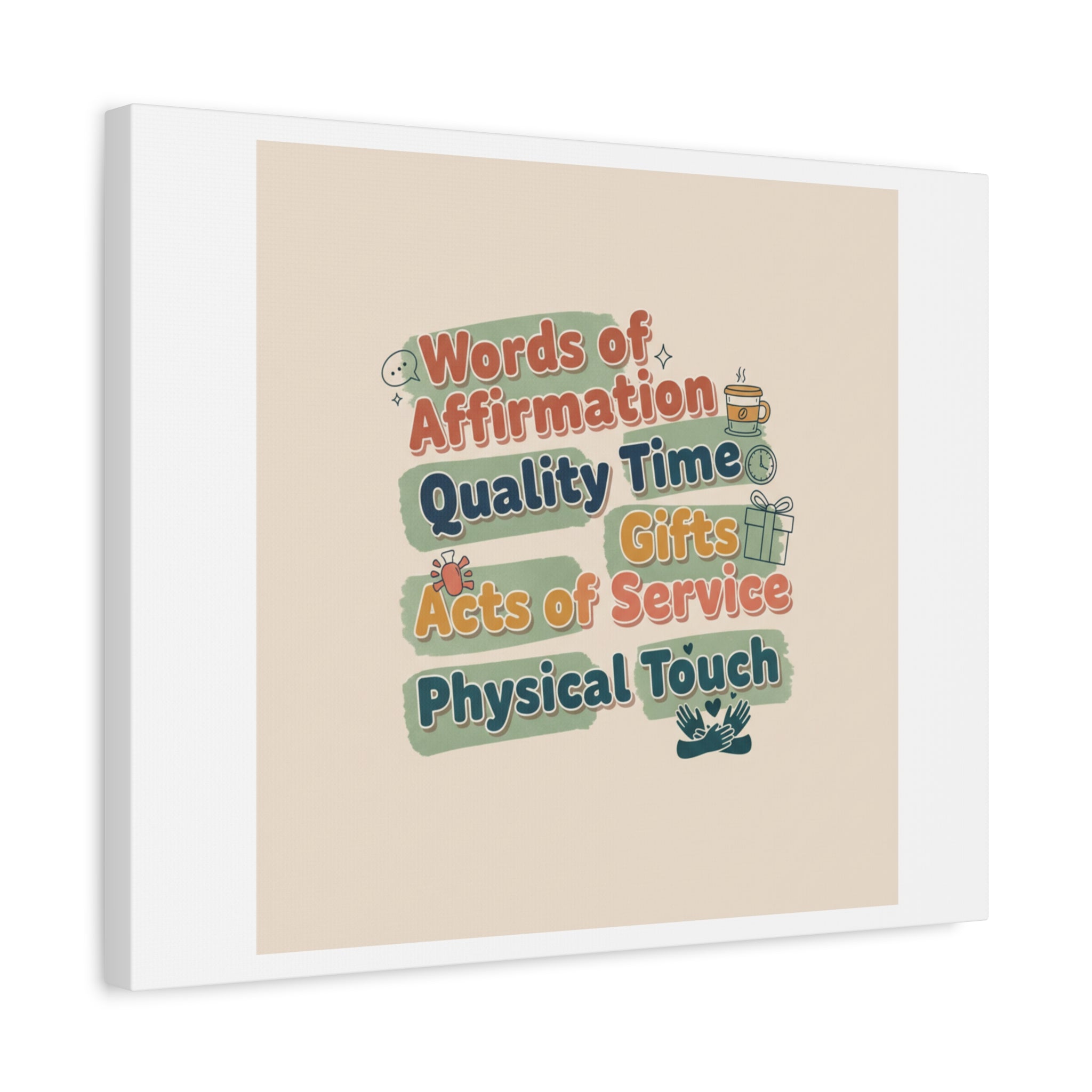 Love Languages List Matte Canvas Wall Art | love language meme, relationship humor