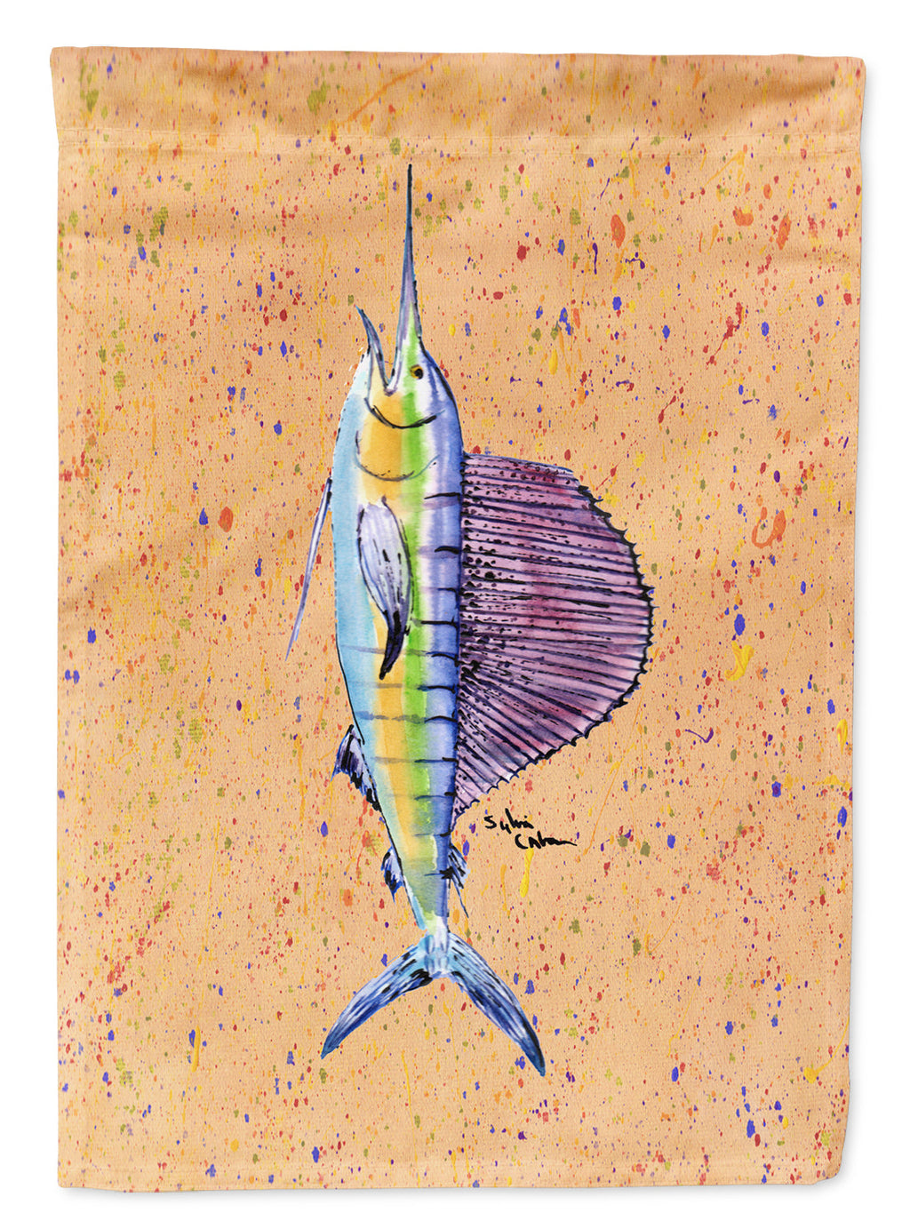 Fish Sailfish Garden Flag Mailbox Decorative Yard Banner Outside Patio Artwork for Flower Beds, Garden Size, Multicolor