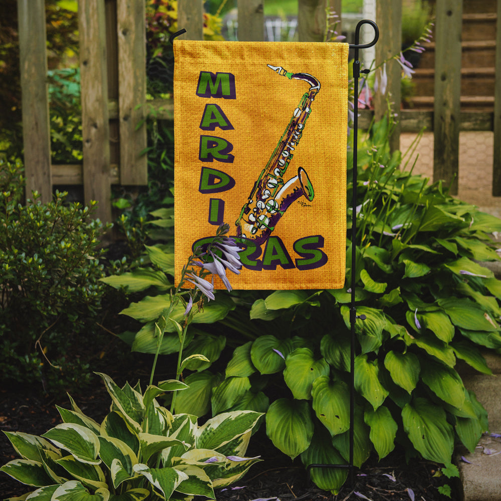 Mardi Gras and Saxaphone Garden Flag Mailbox Decorative Yard Banner Outside Patio Artwork for Flower Beds, Garden Size, Multicolor