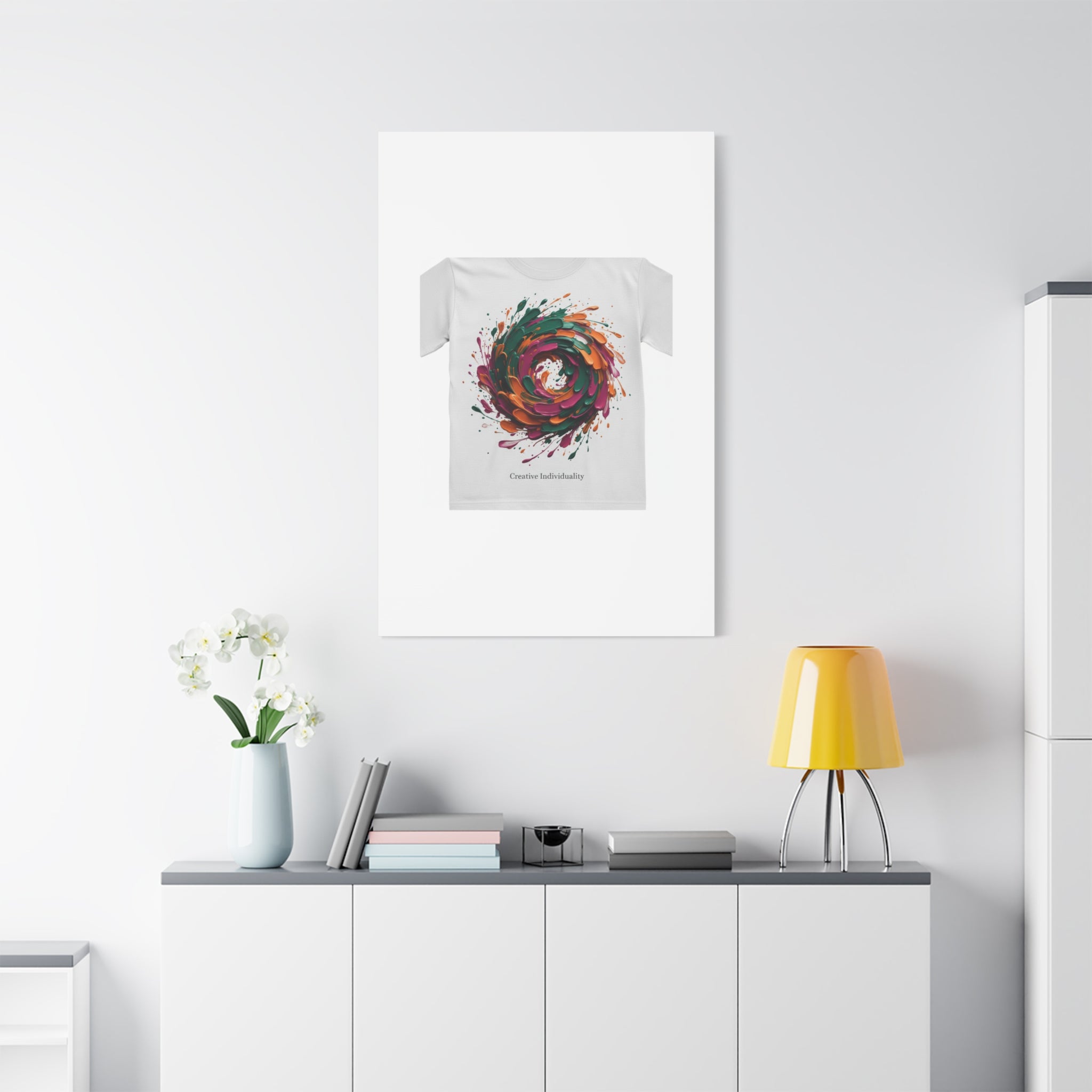Painterly Abstract Floral Swirl Canvas | Matte Stretched Canvas