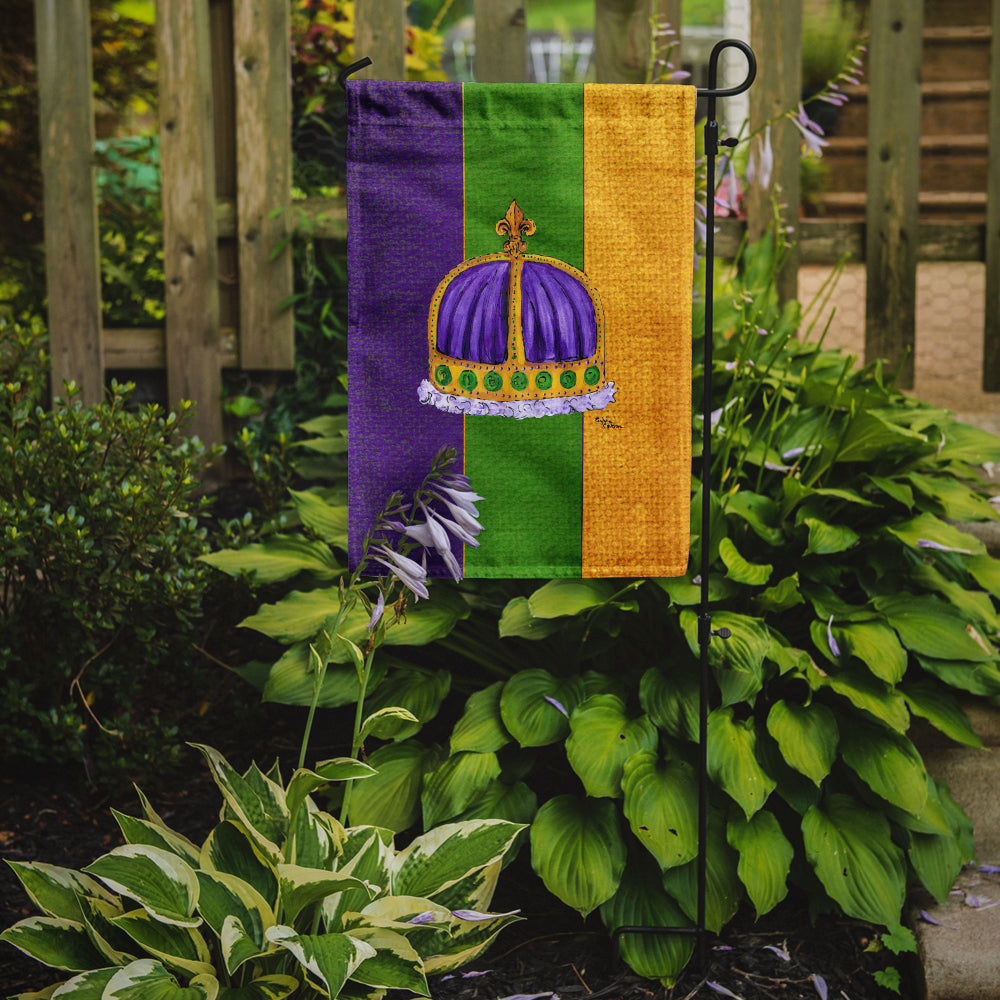 King's Crown Mardi Gras Garden Flag Mailbox Decorative Yard Banner Outside Patio Artwork for Flower Beds, Garden Size, Multicolor