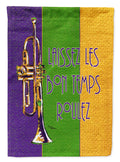 Trumpet Mardi Gras laissez la bonne temps rouler Garden Flag Mailbox Decorative Yard Banner Outside Patio Artwork for Flower Beds, Garden Size, Multicolor