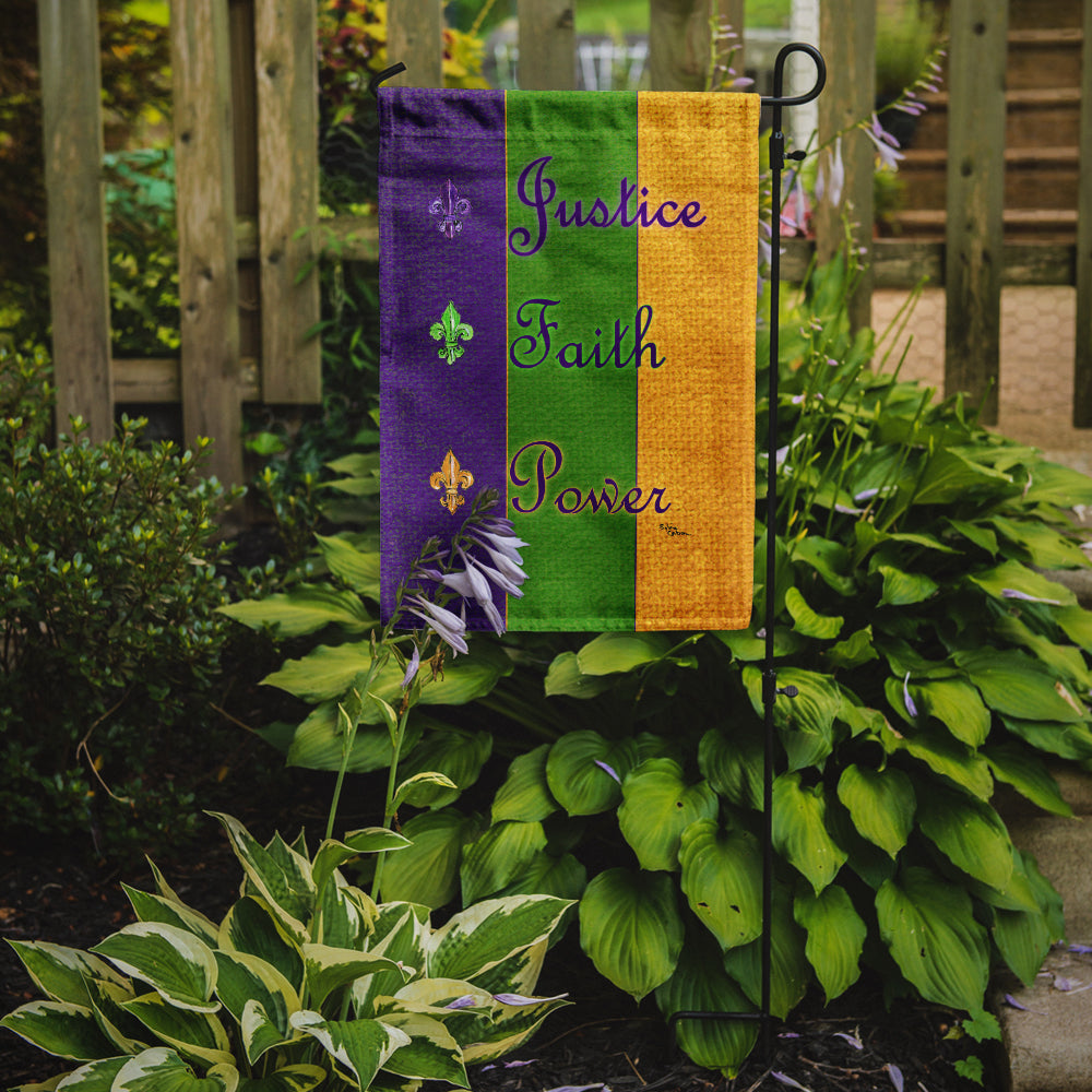 Mardi Gras Peace Faith and Justice Garden Flag Mailbox Decorative Yard Banner Outside Patio Artwork for Flower Beds, Garden Size, Multicolor