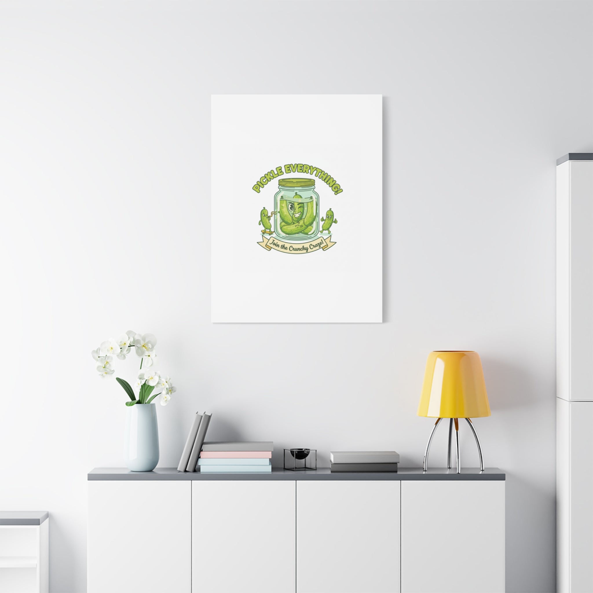 Pickle Everything! Matte Canvas | Brine Design, Pickle Lover Art