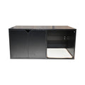 35.83' Cat Litter Box Enclosure Hidden Furniture (Scratch Pad Included), Modern Black Cat House with Corrugated Cardboard Scratching Pad - 35.83' x 20.47' x 17.05', 52 lbs