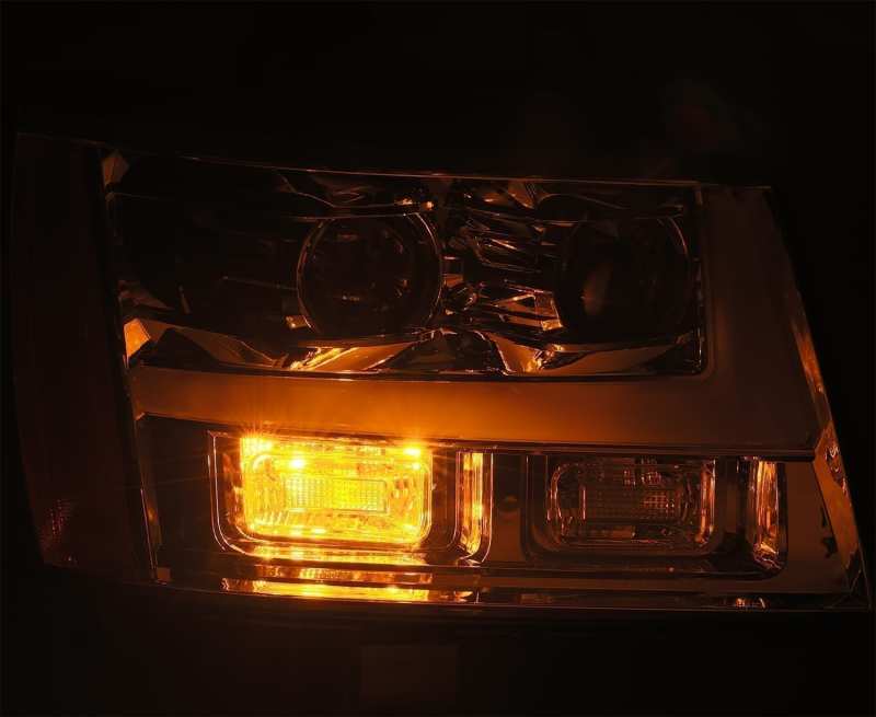 AlphaRex 07-14 Chevrole Tahoe PRO-Series LED Headlights Plank Style Blk w/Activ Light/Seq Signal/DRL 880297 *Discontinued