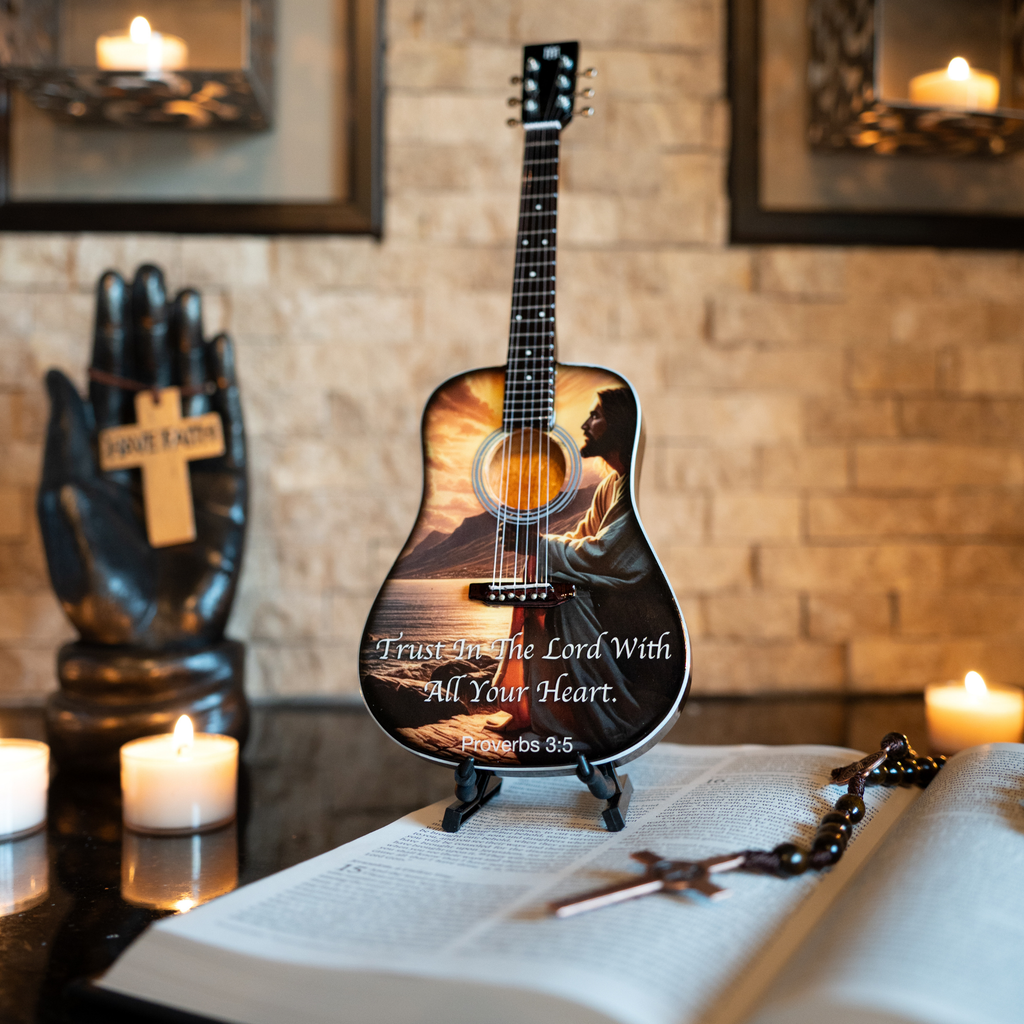 Proverbs 3:5 Miniature Guitar