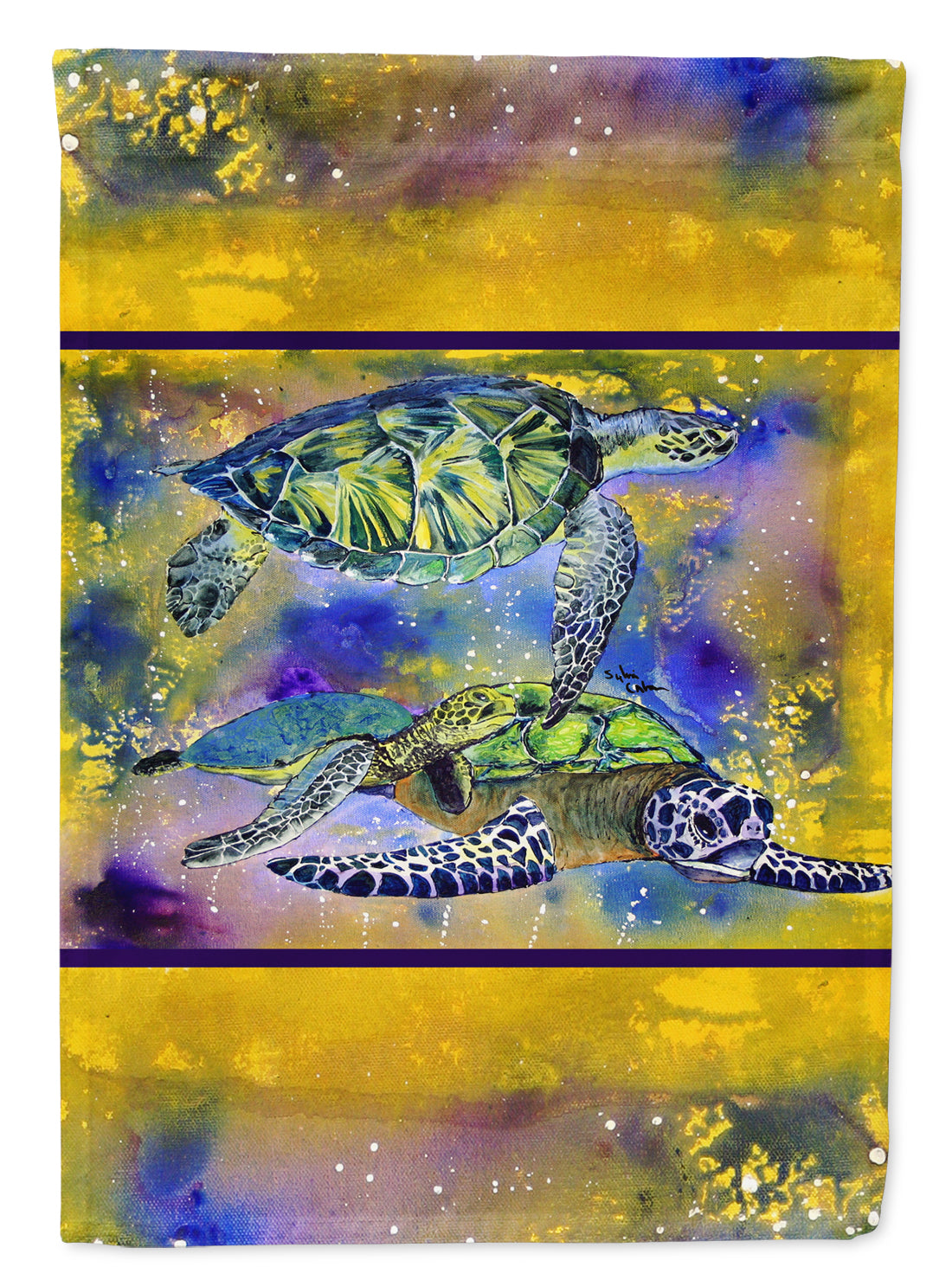 Turtle Garden Flag Mailbox Decorative Yard Banner Outside Patio Artwork for Flower Beds, Garden Size, Multicolor