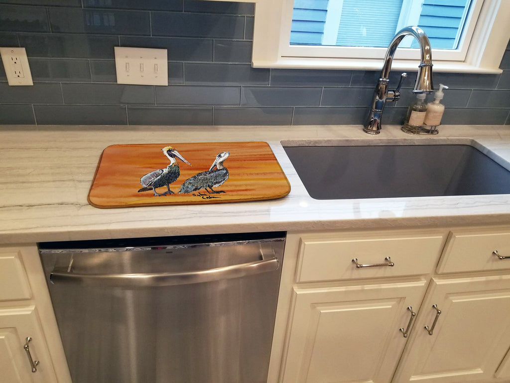 Pelican Dish Drying Mat Absorbent Dish Drying Mat Pad for Kitchen Counter Dish Drainer Mat for Countertop, 14 x 21", Multicolor