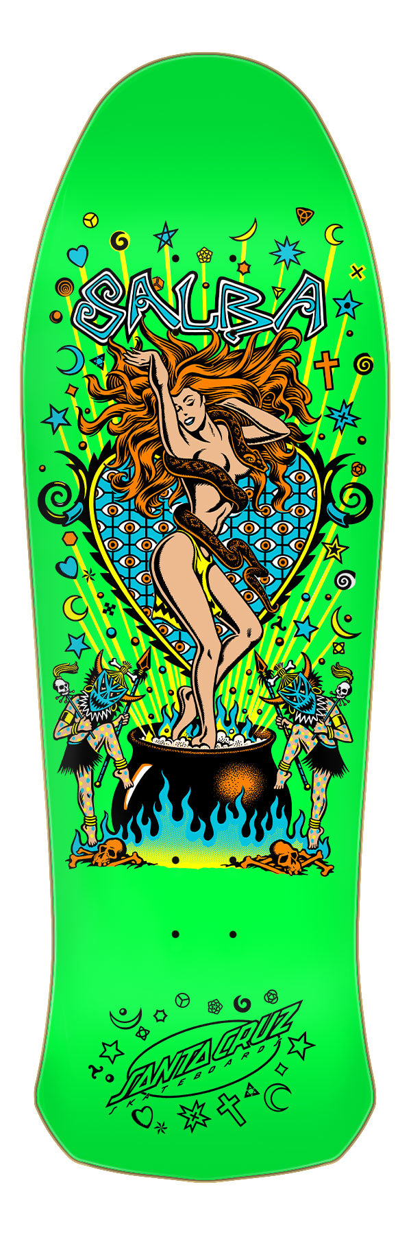 Santa Cruz Salba Witch Doctor Lime 10.4" Skateboard Deck