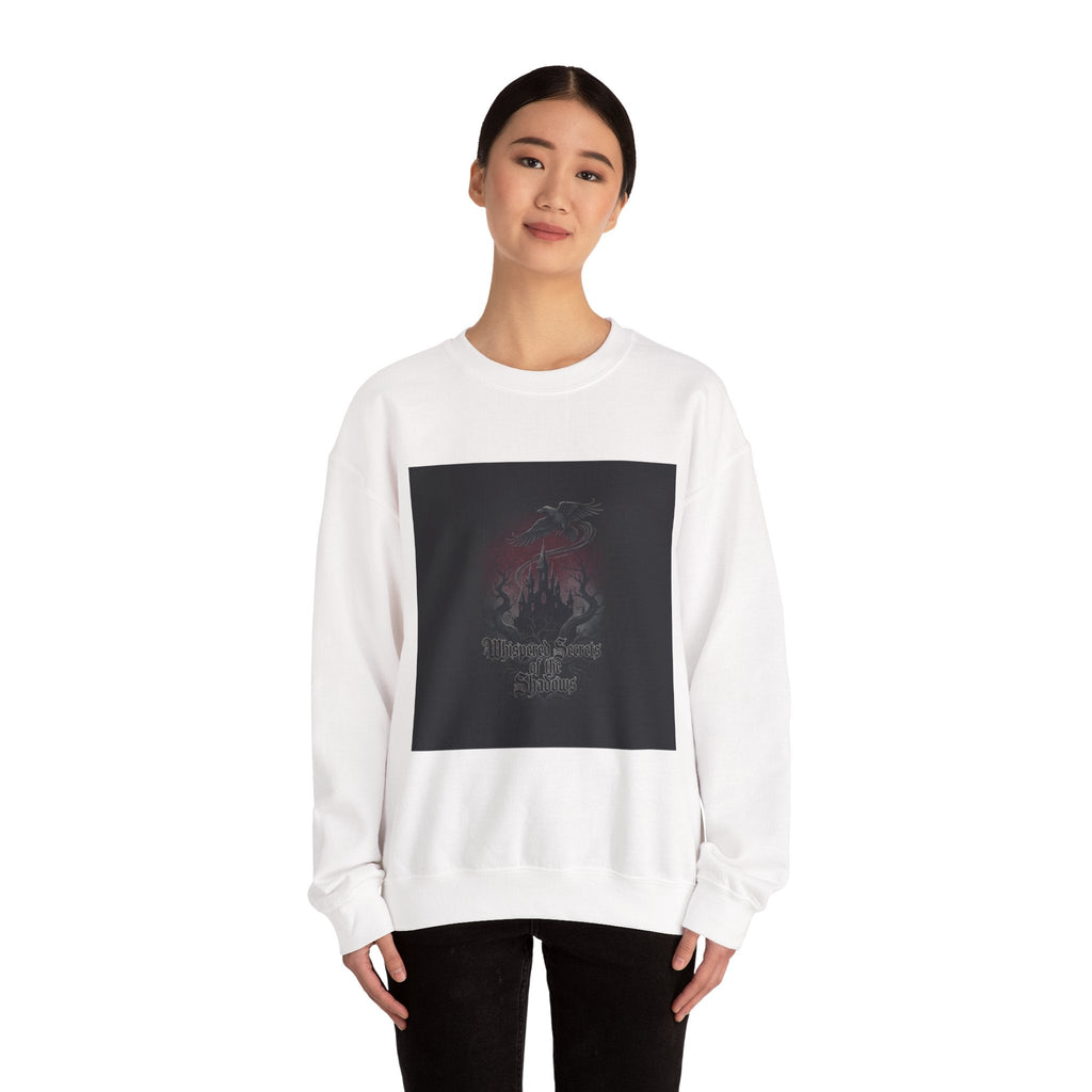 "Whispered Secrets of the Shadows" Gothic Crewneck | Dark Fantasy Sweatshirt