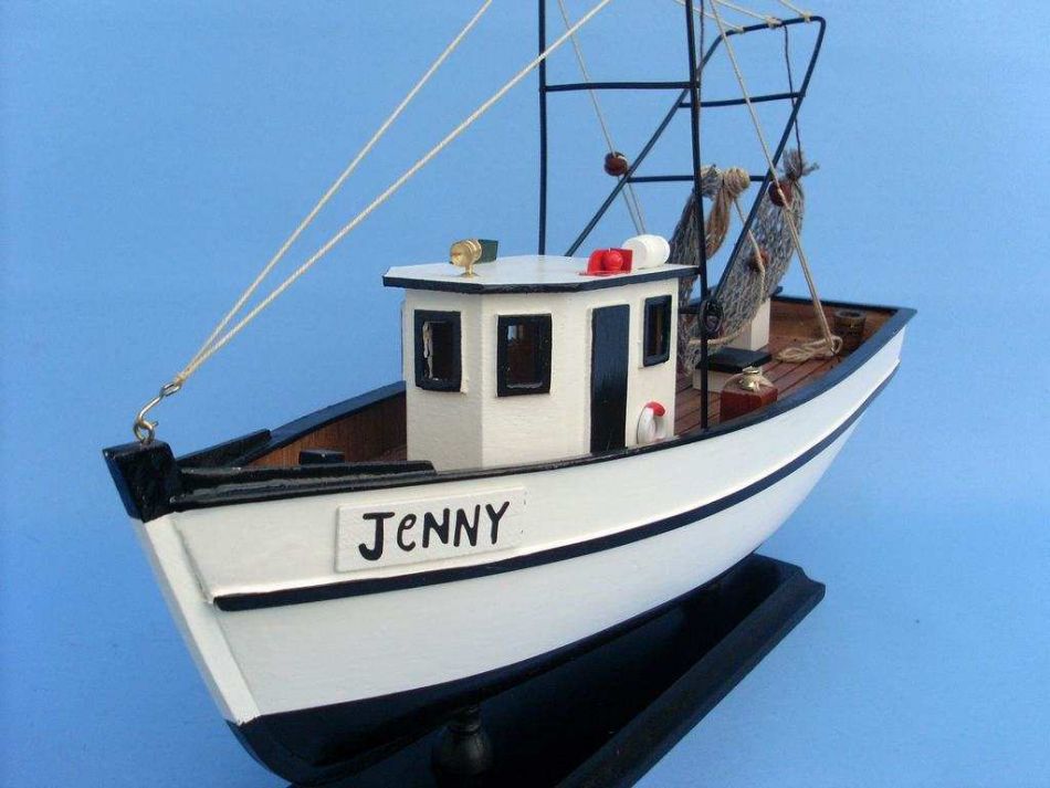Wooden Forrest Gump - Jenny Model Shrimp Boat 16""