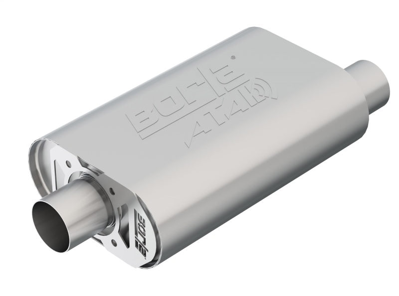 Borla CrateMuffler SBC Stock Output 283/327/350 V8 2.5in Offset/Center 14inx4.35inx9in Oval Muffler 400826