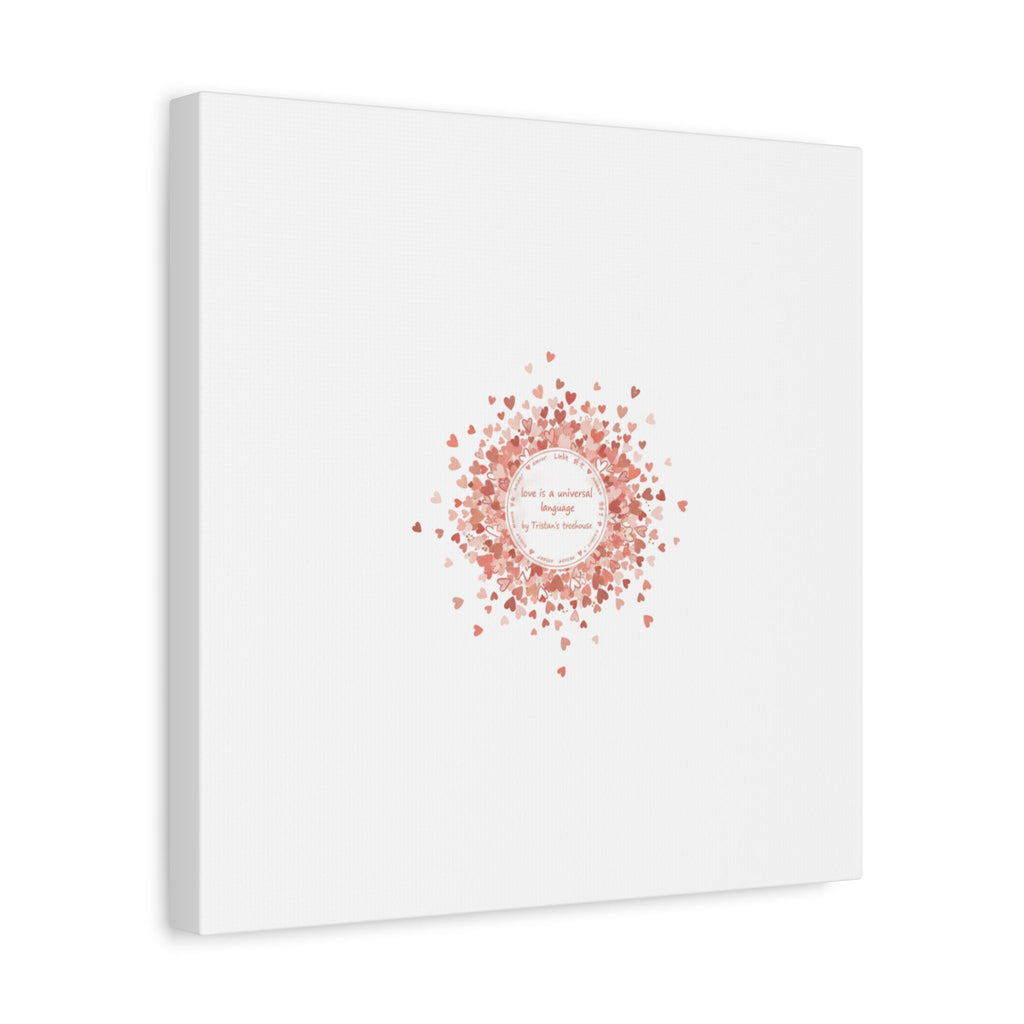 Tiny Heart Confetti Canvas | Matte Stretched Wall Art