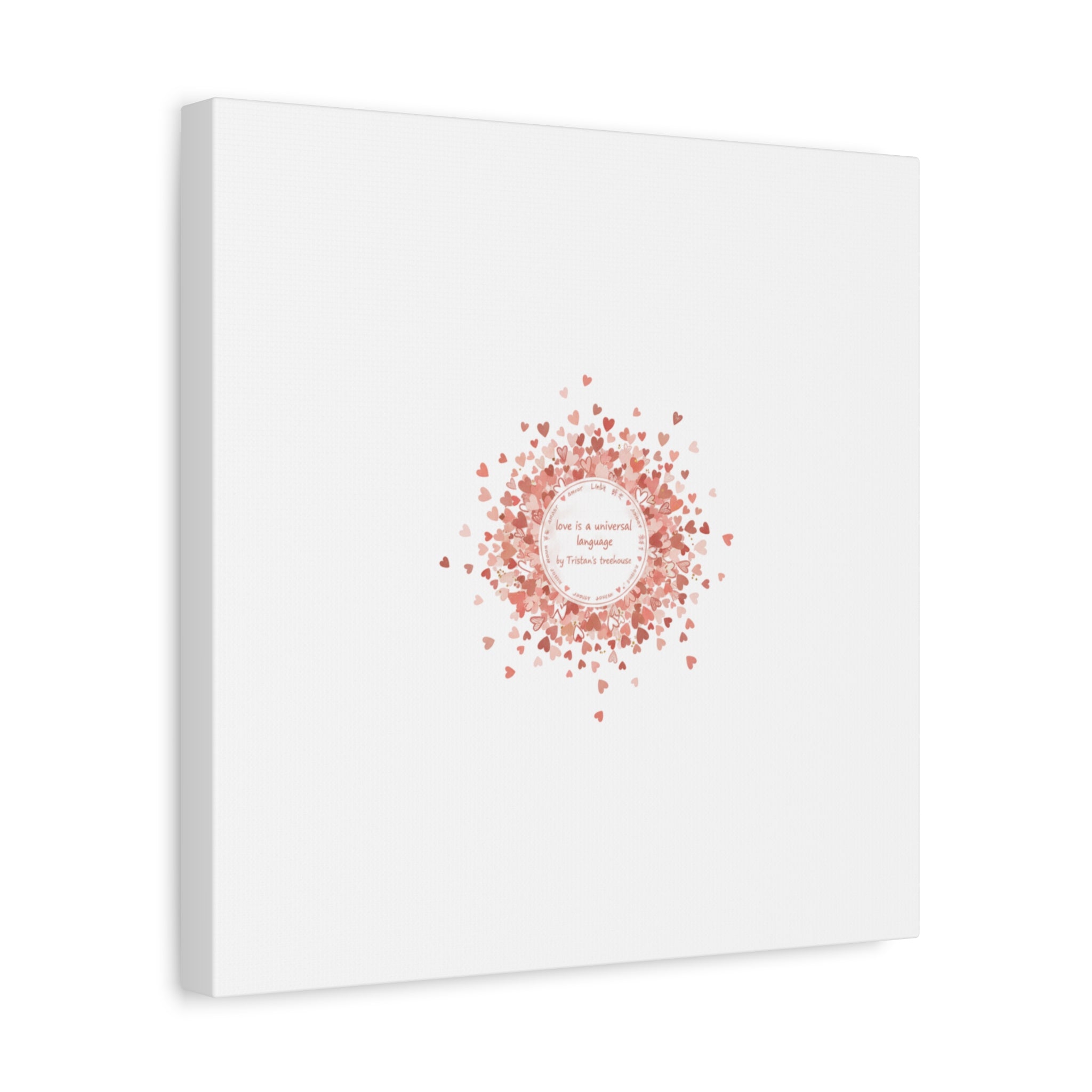 Tiny Heart Confetti Canvas | Matte Stretched Wall Art