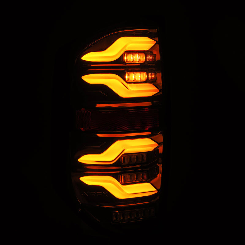 AlphaRex 14-21 Toyota Tundra LUXX LED Taillights Blk w/Activ Light/Seq Signal 672040 *Discontinued