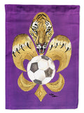 Tiger Fleur de lis Soccer Garden Flag Mailbox Decorative Yard Banner Outside Patio Artwork for Flower Beds, Garden Size, Multicolor