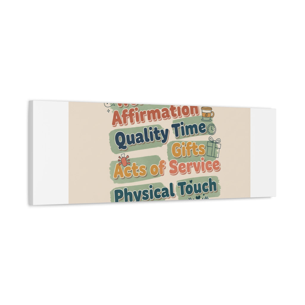 Love Languages List Matte Canvas Wall Art | love language meme, relationship humor