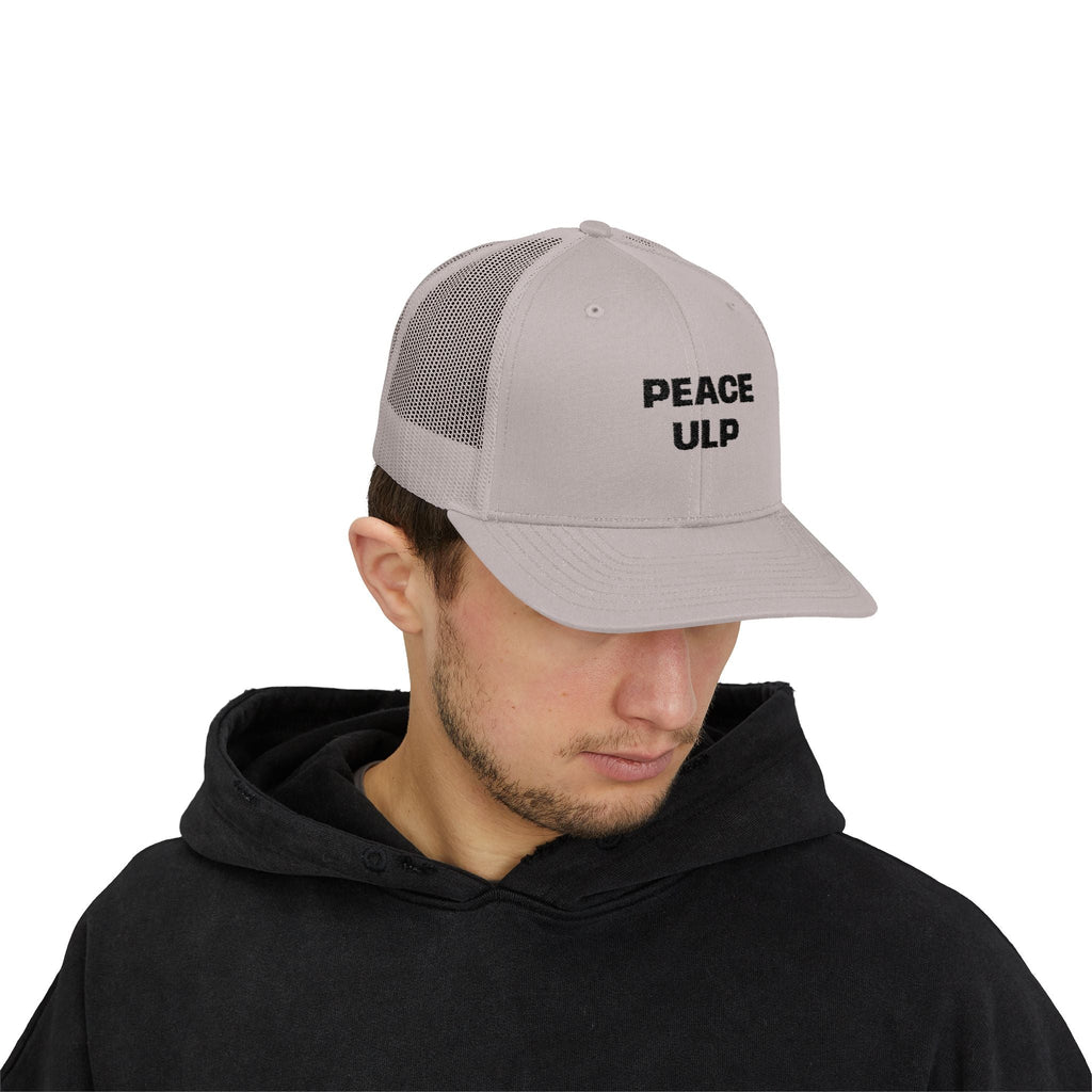 Peace ULP Trucker Cap - Vintage Grey Mesh Snapback Hat